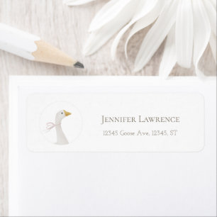 Pink Silly Goose Return Address Label