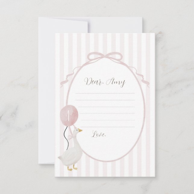 Pink Silly Goose Time Capsule Card (Front)