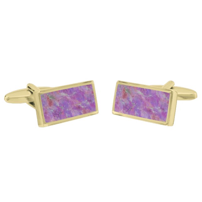 Pink, Silver and Purple Marble Pattern Cufflinks (Angled)