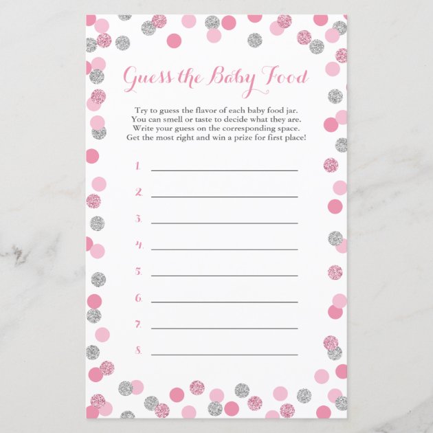 baby food shower game