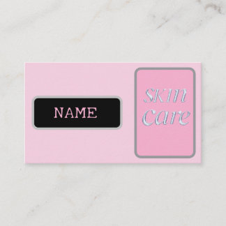 pink silver beauty skin care business card