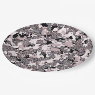 Pink Silver & Black Beauty Spill Glam Gloss Girly Paper Plates