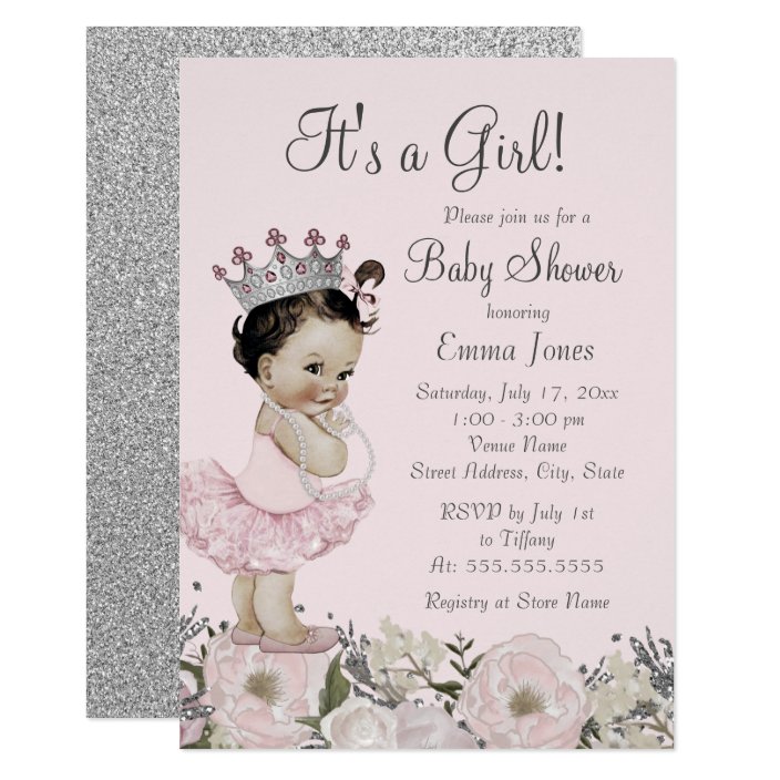 zazzle princess baby shower invitations