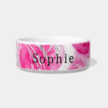 Pink Silver Glam Abstract Circles  Bowl<br><div class="desc">Cool Chic Pink Silver Glam Abstract Circles</div>