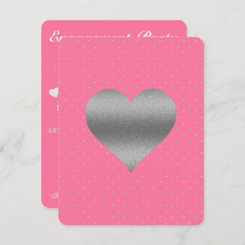 Pink & Silver Heart Polka Dot Bridal Shower Party Invitation by Ohhhhilovethat at Zazzle