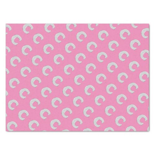 Pink Silver Letter C Tissue Paper