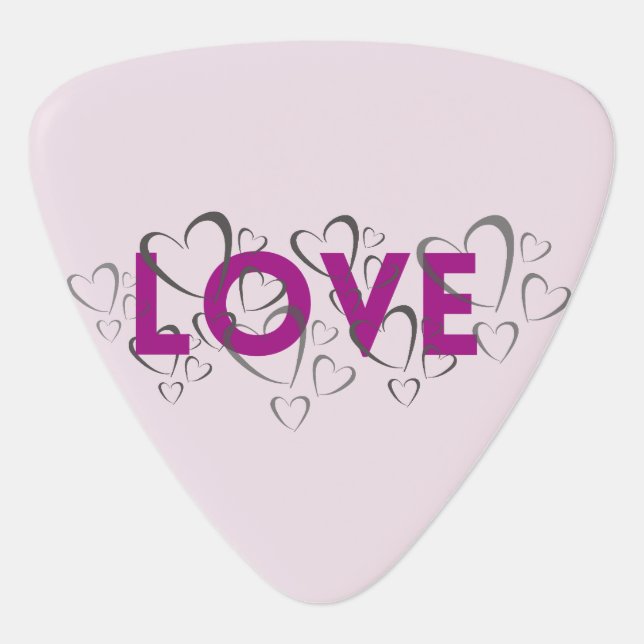 Pink & Silver Love Picks (Front)