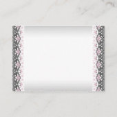 Pink Silver Princess Diaper Raffle Ticket Enclosure Card (Back)