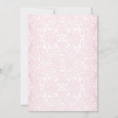 Pink Silver Quinceanera Invitation (Back)