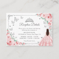 Pink Silver Quincenarea Reception Details