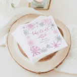 Pink silver snowflakes baby its cold outside napkins<br><div class="desc">Pink silver snowflakes baby its cold outside Napkins
Matching items are available.</div>
