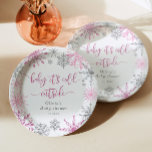 Pink silver snowflakes baby its cold outside paper plates<br><div class="desc">Pink silver snowflakes baby its cold outside Paper Plates 
Matching items are available.</div>