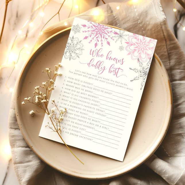 Pink silver snowflakes Who knows daddy best game (Creator Uploaded)