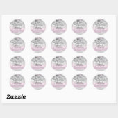 Pink Silver Sparkle Masquerade Quinceanera Sticker (Sheet)