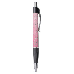 Pink Silver Stars Pen