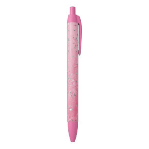 Pink Silver Stars Pen