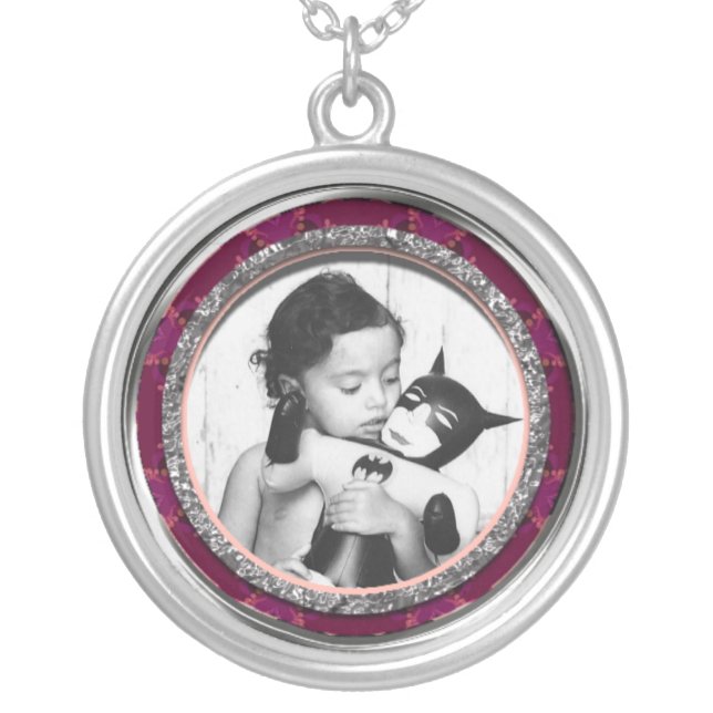 Pink Silveria Photo Necklace (Front)