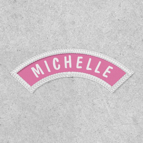 Pink Simple Custom Girly Personalized Name Patch