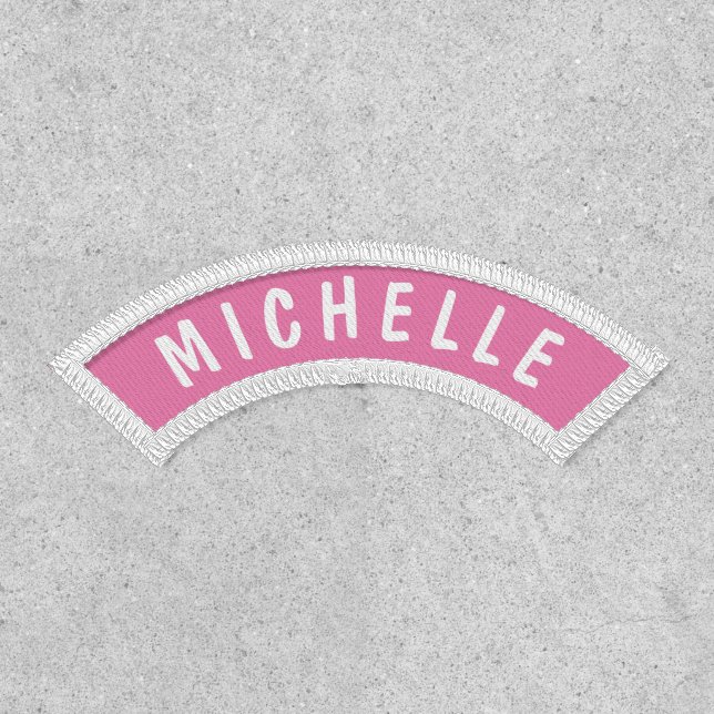 Pink Simple Custom Girly Personalized Name Patch (Front)