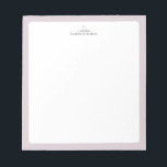 Pink | Simple Heart Personalized Notepad<br><div class="desc">This custom notepad features a simple color edge and a cute heart. Personalize the text with your name or any text. This personalized notepad will be a perfect gift for a teacher,  friends or yourself. More designs are available at my shop BaraBomStudio. Thank you!</div>