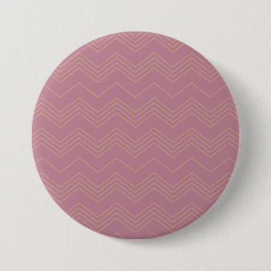 Pink, simple, modern, cool, trendy zigzag pattern button