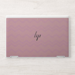 Pink, simple, modern, cool, trendy zigzag pattern HP laptop skin