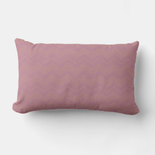 Pink, simple, modern, cool, trendy zigzag pattern lumbar pillow