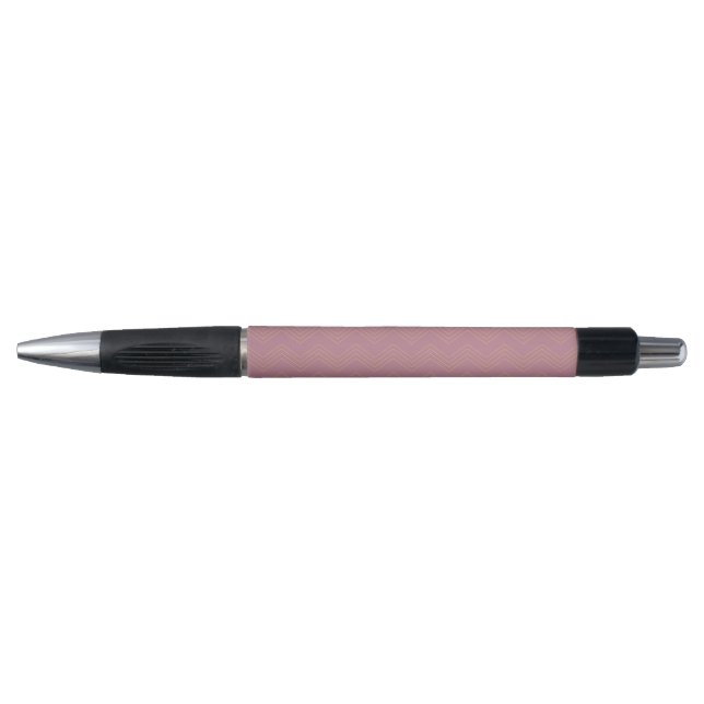 Pink, simple, modern, cool, trendy zigzag pattern pen (Front)