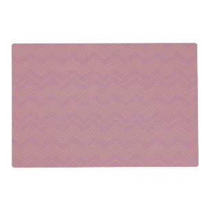 Pink, simple, modern, cool, trendy zigzag pattern placemat
