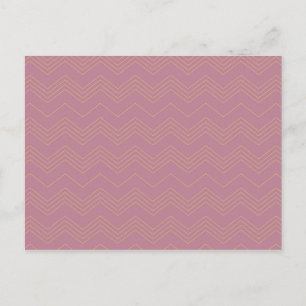 Pink, simple, modern, cool, trendy zigzag pattern postcard