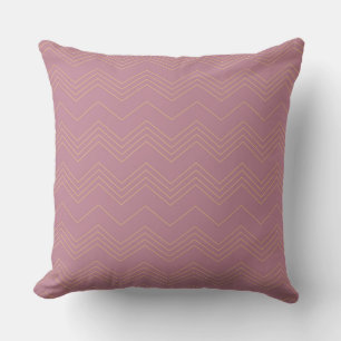 Pink, simple, modern, cool, trendy zigzag pattern throw pillow