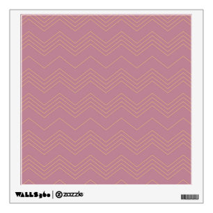 Pink, simple, modern, cool, trendy zigzag pattern wall decal