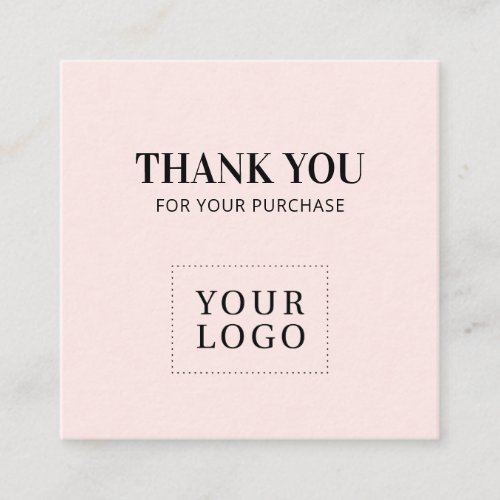 Pink Simple Modern Thank you Business Cards