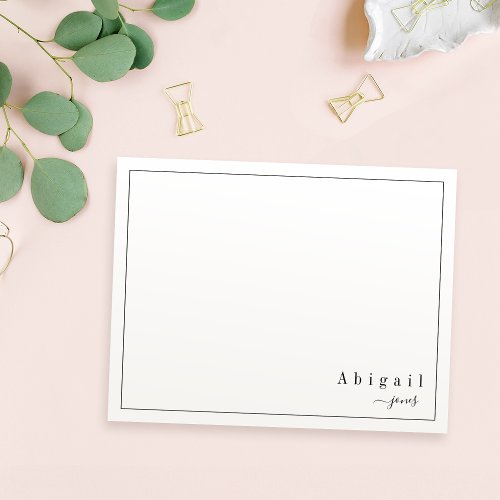 Pink Simple Script Modern personalized Stationery Note Card