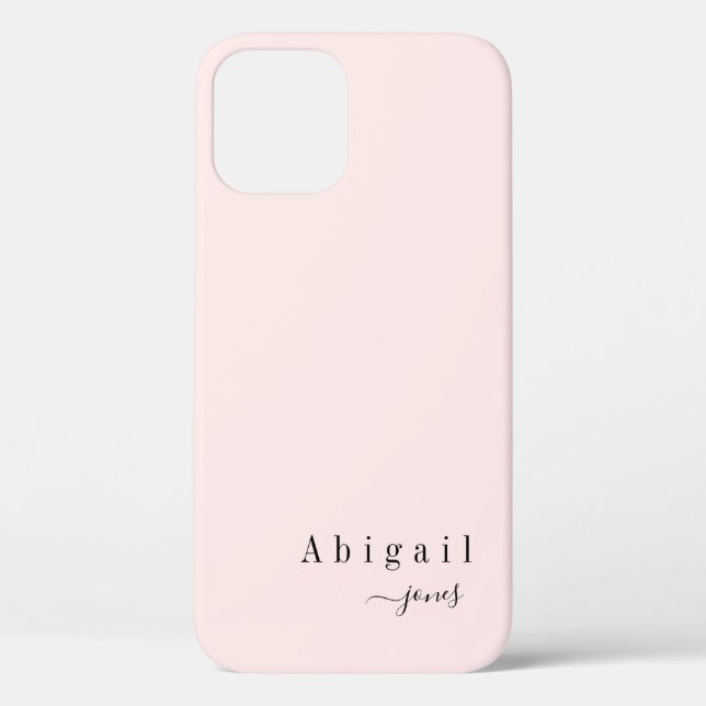 Pink Simple Script Name elegant personalized Case-Mate iPhone Case (Back)