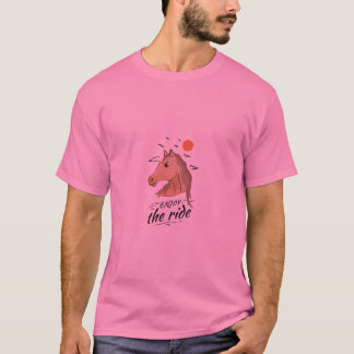 Pink simple t shirt for enjoy the ride