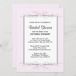 Pink Simplicity Bridal Shower Invitation