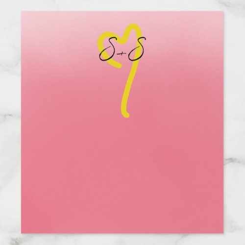 Pink Single Thread of Gold Heart Envelope Liner