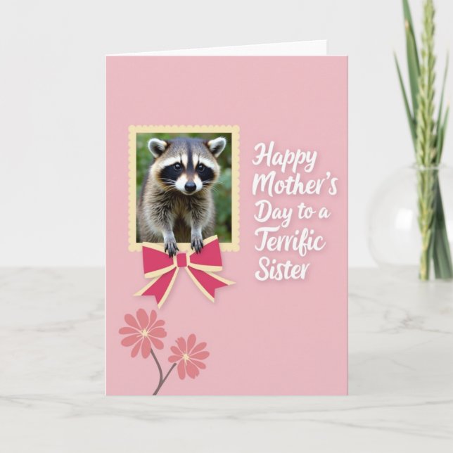 Pink Sister Mothers Day Image Card (Front)