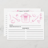 Pink Sketched Kitchen Tools Recipe Cards (Front/Back)