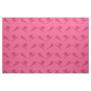 Pink ski pattern fabric