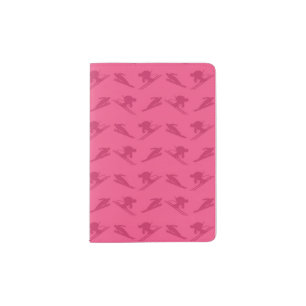 Pink ski pattern passport holder