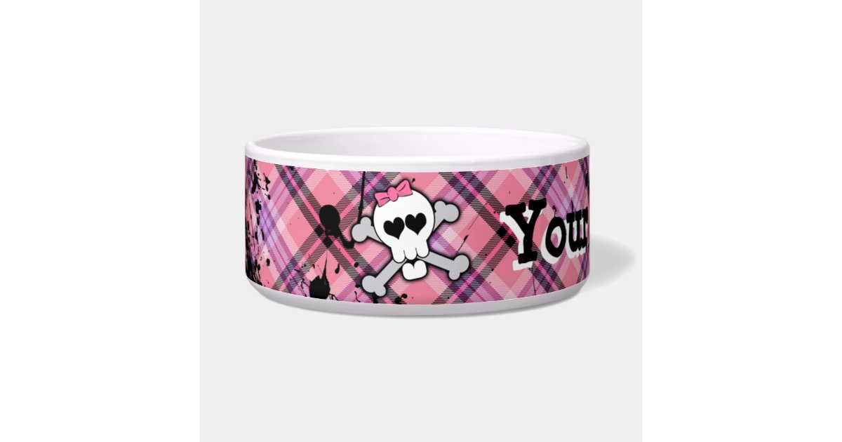 pink and black skull and crossbones