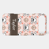Pink Skull and Crossbones iPhone 4 4s Case-Mate Co Case (Back (Horizontal))