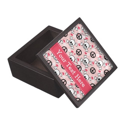 Pink Skull and Heart Gift Box