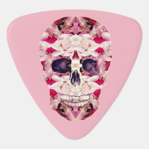 Pink Skull Art Guitar Pick