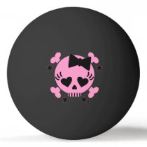 Pink Skull Black Ping Pong Ball Pink Skull Black Ping Pong Ball