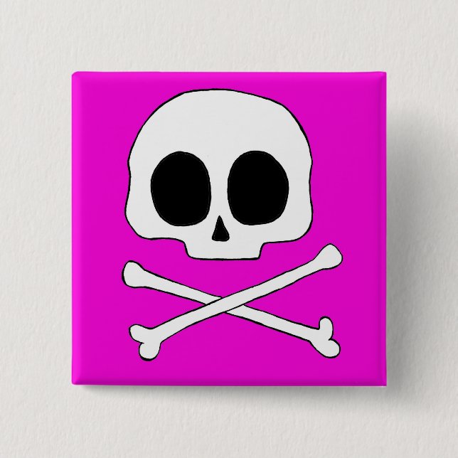 Pink Skull Button (Front)