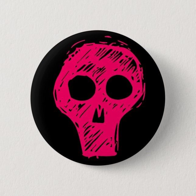 Pink Skull Button (Front)