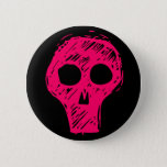 Pink Skull Button at Zazzle